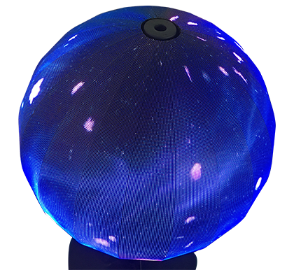 LED Sphere    1.95mm  LED Sphere/Globe   Diameter of 0.5M   ≥600nits   Seamless Installation  Various Sizes   Front Maintenance